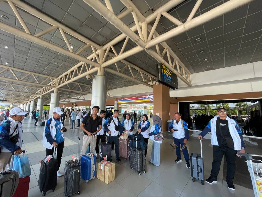 Puluhan Kontingen PORNAS KORPRI Kalsel Tiba Di Palembang, Targetkan Prestasi Gemilang