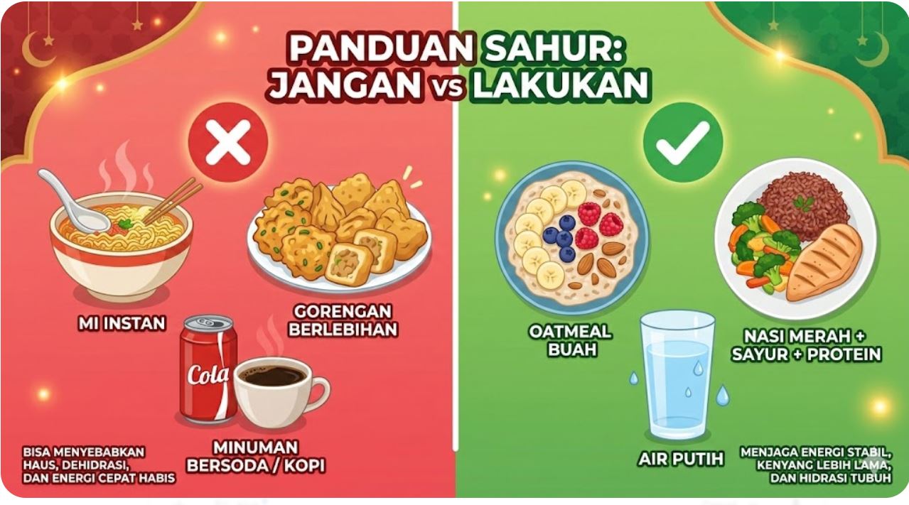 Bukan Nasi Putih! Ternyata Ini Menu Sahur agar Tidak Cepat Lapar dan Lemas