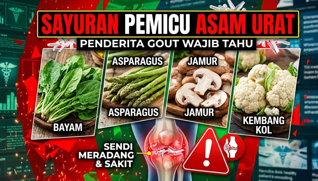 Sehat Tapi Berisiko, Ini Sayuran yang Bisa Membuat Asam Urat Kambuh