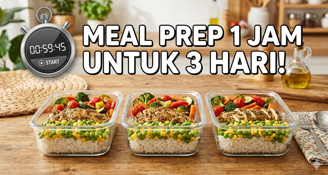 Strategi Meal Prep 1 Jam: Cara Cerdas Siapkan Stok Makan Sehat untuk 3 Hari Kerja