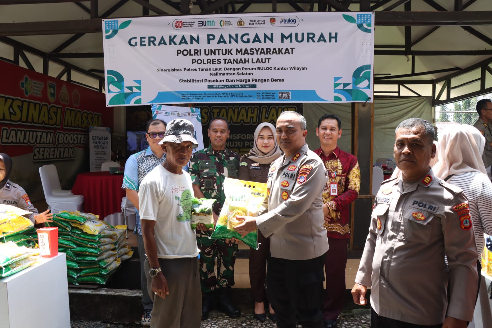Warga Antusias! Polres Tanah Laut Gelar Gerakan Pangan Murah, Beras 5 Kg Cuma Rp55 Ribu