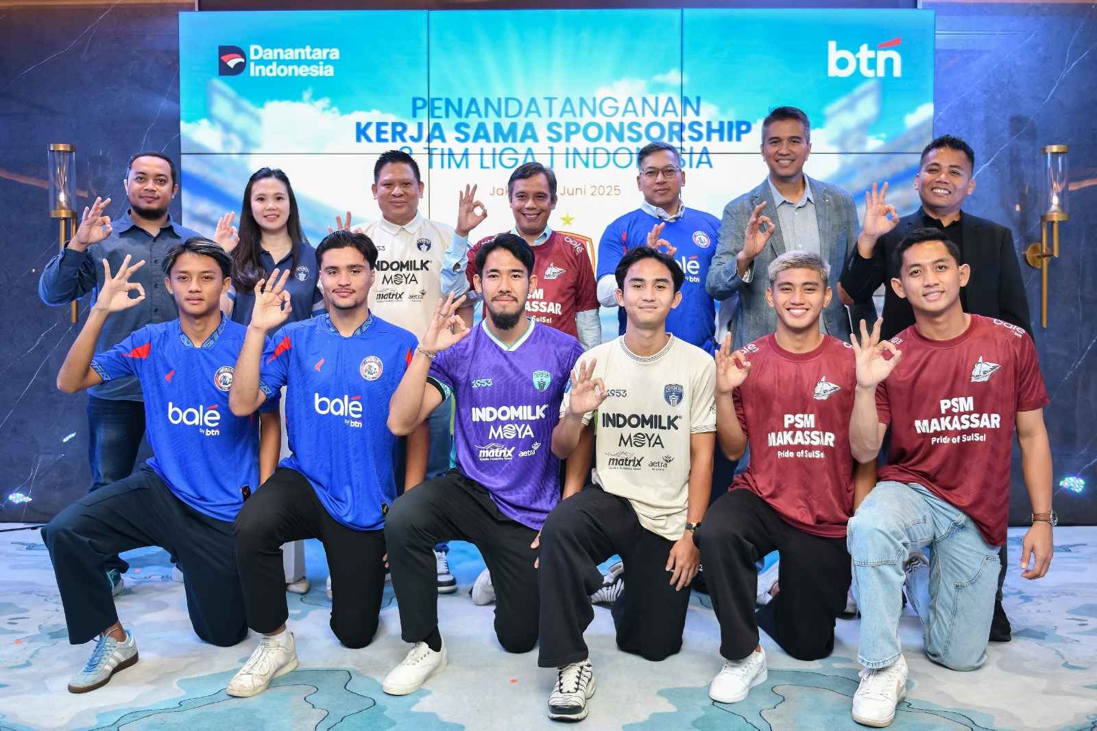 Dorong Kemajuan Sepakbola Indonesia, BTN Jadi Sponsor Tiga Klub Liga 1 Nasional