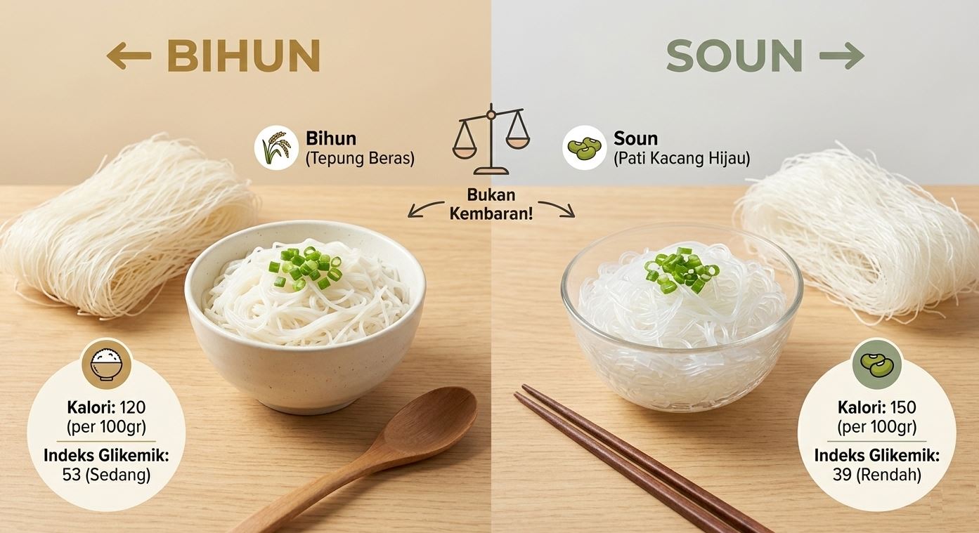 Jangan Ketuker! Beda Bihun dan Soun Ternyata Jauh, Mana Lebih Sehat?