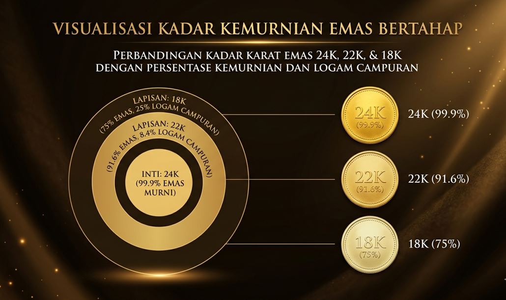 24K, 22K, atau 18K? Pahami Kadar Karat Emas Biar Tidak Tertipu