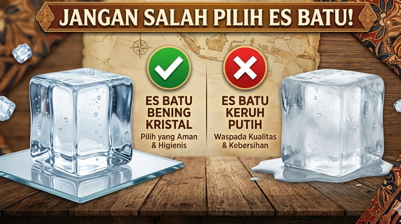 Jangan Sampai Salah! Ini Cara Membedakan Es Batu Air Mentah dan Air Matang