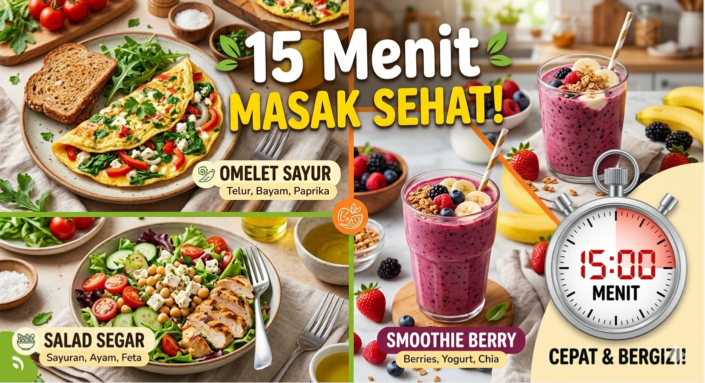 15 Menit Jadi! Ini Menu Sehat Praktis untuk Pagi dan Malam Hari