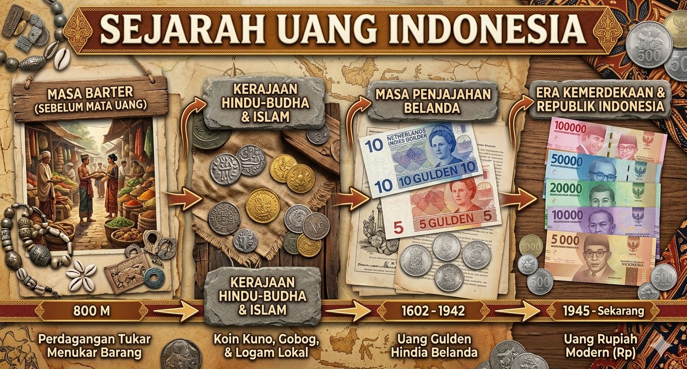 Sejarah Mata Uang di Indonesia: Dari Barter hingga Rupiah Modern
