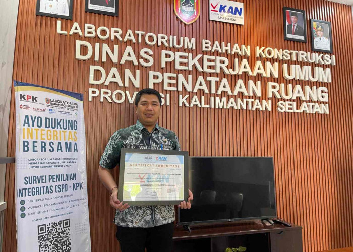 Laboratorium Bahan Konstruksi PUPR Kalsel Kembali Kantongi Akreditasi Nasional, Tambah Parameter Pengujian