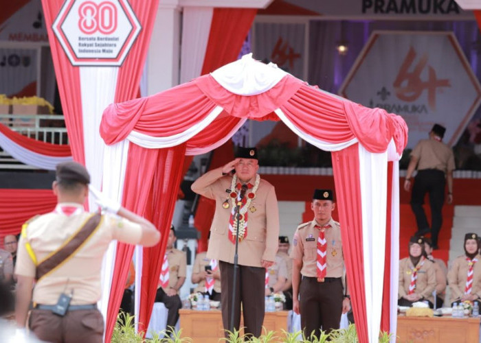 Kolaborasi untuk Membangun Ketahanan Bangsa, Ketua Mabida Pramuka Kalsel Pimpin Apel Besar Hari Pramuka ke-64
