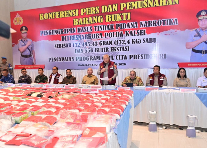 Polda Kalsel Ungkap 26 Kasus Narkoba, 39 Tersangka Ditangkap