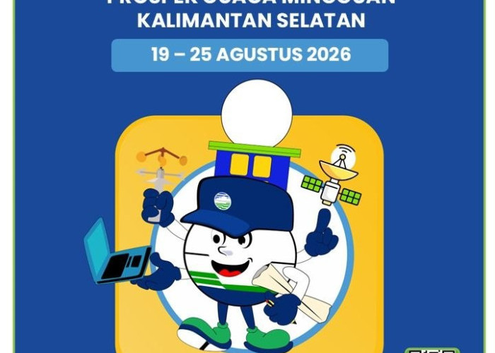 BMKG Prediksi Cuaca Kalsel Cerah hingga Berawan 19–25 Agustus, Waspada Gelombang 2,5 Meter